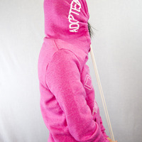 Basic Logo Hoodie - Pink - Thumbnail 1