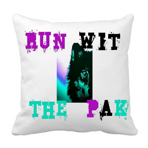 Run Wit The Pak throw pillow