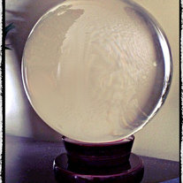 Extra Large Quartz Crystal Ball 8" Diameter, Wicca, Pagan, Divination, Scrying, Occult