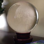 Extra Large Quartz Crystal Ball 8" Diameter, Wicca, Pagan, Divination, Scrying, Occult-2