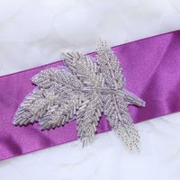 Leaves Leaf Hair Head Acrylic Beaded Wedding Sash Craft Applique DIY - Thumbnail 2