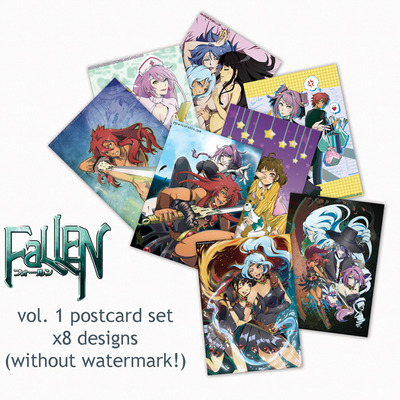 Out of print fallen postcards vol. 1 (x8)