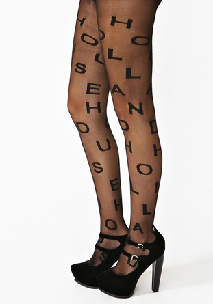 Gossip Girl Alphabet Tights