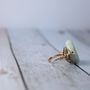 Natural Amazonite Wire Wrapped Gold Ring | Amazonite Ring | Unique Ring-1