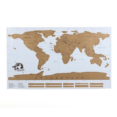 World map-traveling scratch off 