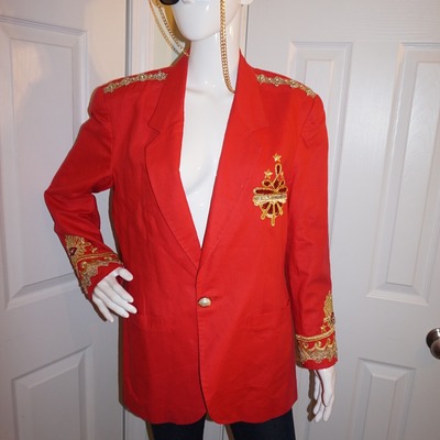 Vintage cedars red/gold blazer size l