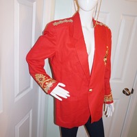 Vintage Cedars Red/Gold Blazer Size L - Thumbnail 1