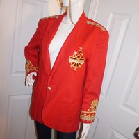 Vintage Cedars Red/Gold Blazer Size L - Thumbnail 2