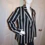 Vintage Metro Style Black White Blazer Size L-1