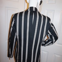 Vintage Metro Style Black White Blazer Size L - Thumbnail 3