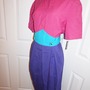 Vintage Pink/Blue/Purple Dress Size L-3