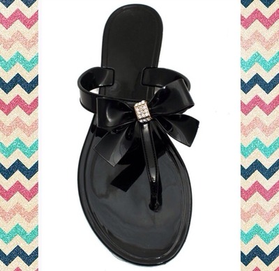Rhinestone Bow Flipflop Sandal
