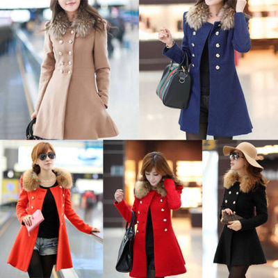 Overcoat trench winter long warm jacket 