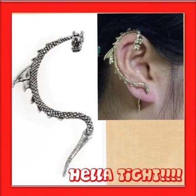 Snake or dragon ear cuff