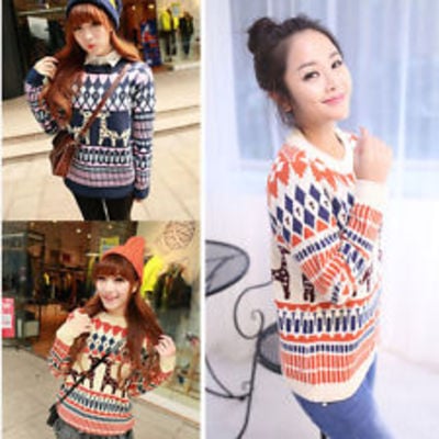  cute deer sweater pullover jumper
