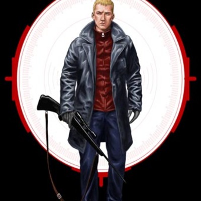 Ghost assassin david in white sniper scope 11x17 inch poster