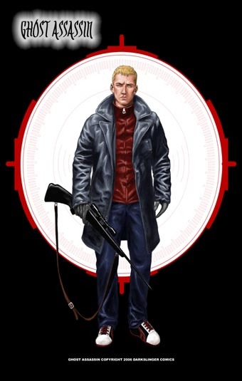 Ghost assassin david in white sniper scope 11x17 inch poster