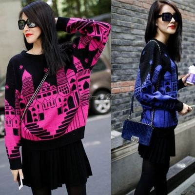  round neck loose sweater 