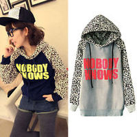 NOBODY KNOWS Print Hooded Leopard Sweatshirt Hoodies - Thumbnail 2