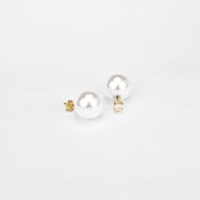 Stud & pearl double earrings