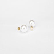 Stud & Pearl Double Earrings