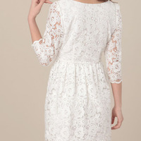 Sexy Lace A Line Above Knee Plain Womens Dresses 023-141231017 - Thumbnail 2