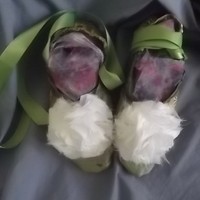 Tinkerbell Kids Size Flower Fairy Costume Shoes Slippers-Faeryspell Creations - Thumbnail 1