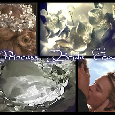 The princess bride silver flowers and leaves crown-wedding-fairy-crown-tiara-faeryspell creations - Thumbnail 4
