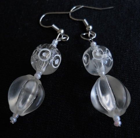 Frosted Ball Bead Earrings
