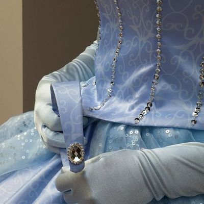 Hb159 matching glove and headband for cinderella