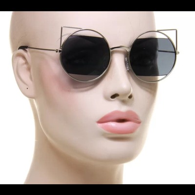 Metal framed cat eye