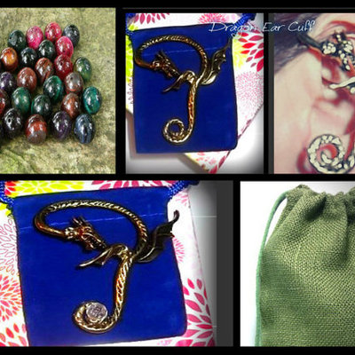 Smaug the dragon ear cuff--the hobbit inspired jewelry--custom-faeryspell creations