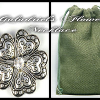 Nenya--Galadriels Flower Necklace-The Hobbit-Lord of the Rings Inspired Jewlery-Faeryspell Creations - Thumbnail 1