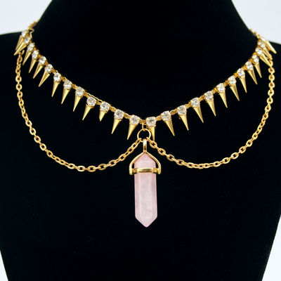 Rose quartz choker ♥