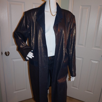 Vintage bgc gold long jean coat size 1x