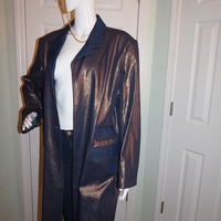 Vintage BGC Gold Long Jean Coat Size 1x - Thumbnail 3