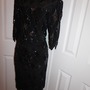 Vintage Argenti Black Sequins Dress Size L-2