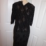 Vintage Argenti Black Sequins Dress Size L-4