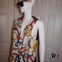 Vintage Vest  Unlimited Versace Style Vest Size S-M - Thumbnail 1