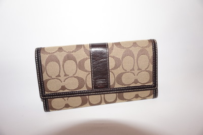 Authentic brown signature coach wallet 