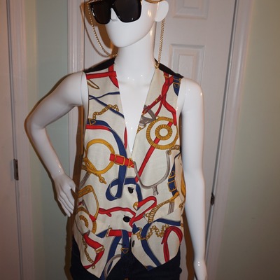 Vintage vest  unlimited versace style vest size s-m