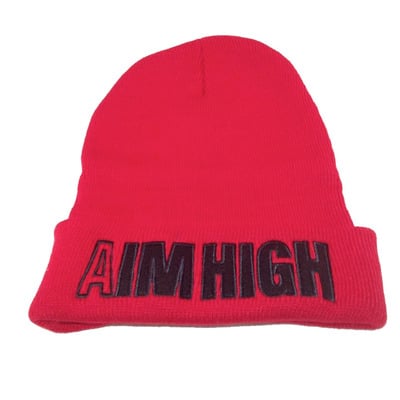AIM HIGH BEANIE - Red and Black