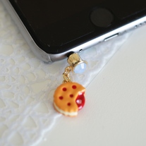 Chocolate cookie iphone / smartphone dust plug chocolate cookie - Thumbnail 2