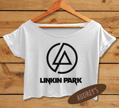 linkin park logo shirt women crop top concert tshirt tour crop tee