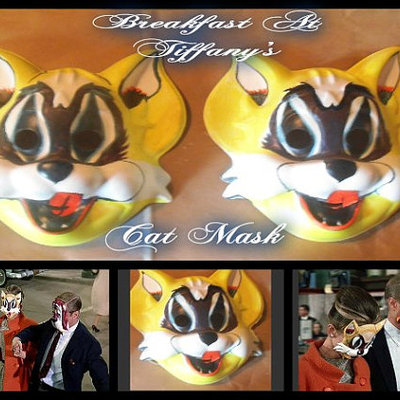 Vintage style cat mask-breakfast at tiffanys-holly golightly- cat mask replica-custom
