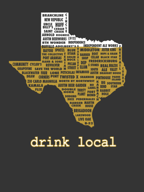 Drink Local-Texas Beer T-shirt
