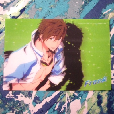 Free! iwatobi swim club - 3d postcard - makoto / nagisa / rei - 