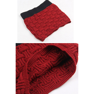 Square Woven Mini Skirt – Red