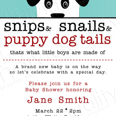 Puppy dog tails invite (10pk)