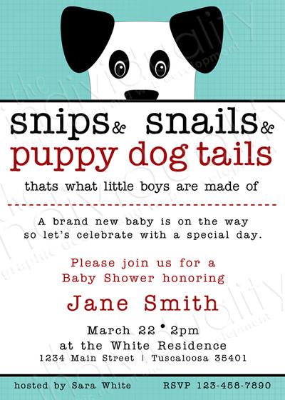 Puppy Dog Tails Invite (10pk)